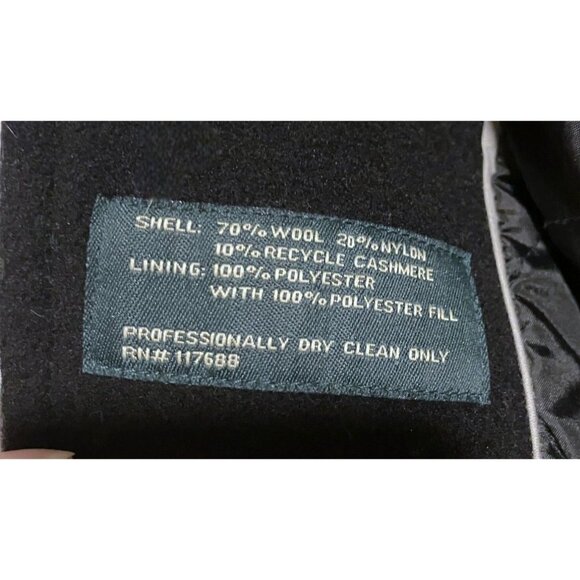 Y2K Lauren Ralph Lauren Coat 42R Single Breasted Wool Cashmere Quilted Insulated - Picture 12 of 13